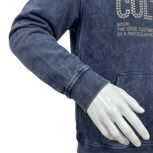 Sudadera con Capucha para Hombre, Estampado de Piedras Brillantes, Corte Regular, Forro Polar de Algodón, Casual, Ecológica, con Bolsillos, para Invierno - Product Image 5