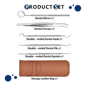 Kit de Herramientas Dentales, Juego de Limpieza Dental de 6 Piezas, Espejo Dental, Palillo, Espátula, Lima y Pinzas de Acero Inoxidable Profesional - Product Image 2