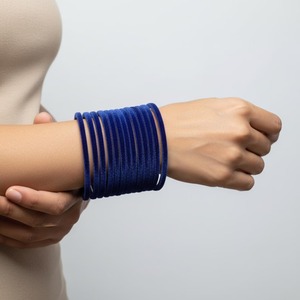 Pulseras de Terciopelo Fucsia para Mujer, Brazaletes Apilables Clásicos para Regalo - Product Image 2