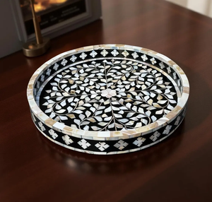 Plateau de service élégant en nacre pour hôtel et restaurant à la maison Plateau de service exquis Falak World Export - Product Image 1