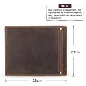 Premium Real Leather Mouse Pad Waterproof <b>Desk</b> Mat Full Grain Cowhide Leather Mousepad for Computer Surface LMP-0020 - Product Image 2