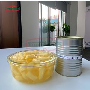 Morceaux d'ananas Queen 565g 830g 3000g 12 boîtes par carton OEM Marque privée Usine du Vietnam - Product Image 3