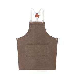 Delantal de Lona Premium para Chef de Restaurante, con Logotipo Personalizado, Correa de Cuero Ajustable, Uniforme para Camarero, Cocinero de Bistro, Maestro de Barbacoa, Cocina - Product Image 3