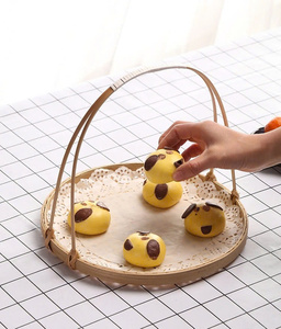 Vente en gros plateau en bambou écologique du Vietnam avec poignées durables pour servir des aliments fruits paniers de rangement décoratifs pour la maison - Product Image 2