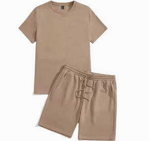 Ensemble court 2 pièces pour homme, délavé à l'acide, avec t-shirt court surdimensionné et short imprimés sur mesure - Product Image 6