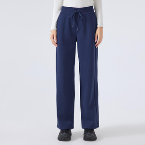 Pantalon de jogging ample en tissu épais 100 % polyester à séchage rapide avec cordon de serrage pour filles, idéal pour l'automne et l'entraînement - Product Image 2