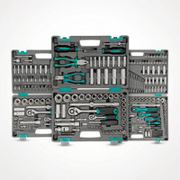Ensemble d'outils à main professionnels pour la maison, 102 pièces, avec marteau, tournevis, pinces, clé, scie, ruban à mesurer, dans un coffret rigide, kit d'outils russe