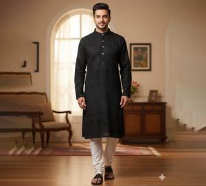 Vêtements traditionnels indiens Ensemble prêt à l'emploi pour couple Kurti Kurta pour usage fonctionnel Vêtements de fabrication et de vente en gros en Inde - Product Image 1