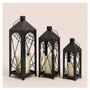 Modern Decorative Halloween <b>Lanterns</b> Indoor Outdoor Metal Hanging <b>Lanterns</b> for Spooky Home Party & Haunted House Decor - Product Image 5