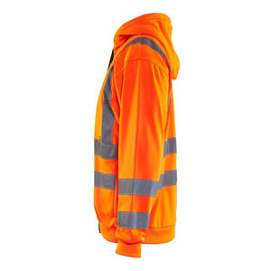 Construction Safety Sweatshirts Workwear Reflective <b>Tape</b> Clothing Long Sleeve <b>Security</b> Zip up Hoodies - Product Image 6