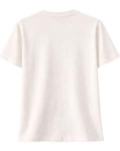 Manufacturer Custom Beige Women Floral Graphic T Shirt Soft Cotton Crew Neck Short Sleeve Casual Summer <b>Top</b> Vintage Boho Style - Product Image 2