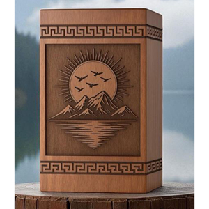 Urne funéraire en bois pour le stockage des cendres, urne en bois de qualité supérieure avec détails faits à la main, urne par AYAANS - Product Image 5