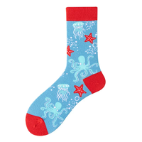 Chaussettes amusantes en coton en gros à prix abordable, unisexes, respirantes, à motifs d'animaux marins