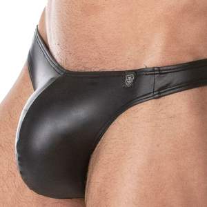 Slip de bain string noir pour homme, coupe ajustée, sexy, sous-vêtement de bain - Product Image 6