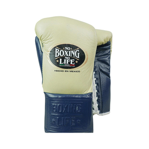 Guantes de Boxeo Personalizados con la Frase 'No Boxing No Life', Completamente Impresos, 100% Cuero Genuino, Cierre Ajustable con Cordones, para Entrenamiento Profesional de Boxeo - Product Image 3