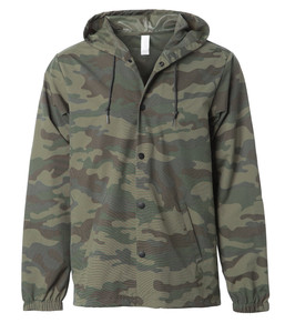 Blouson bomber noir pour homme, en toile imperméable, style décontracté, coupe classique, en polyester, col rabattu, simple boutonnage sur le devant - Product Image 6