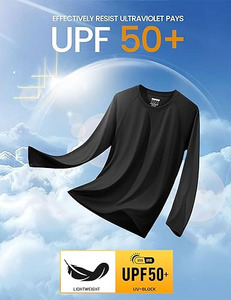 Men's Long Sleeve Shirts UPF 50+ UV Sun Protection Breathable Quick-Dry <b>Athletic</b> Shirts for Hiking Running Workout Rash Guard - Product Image 4