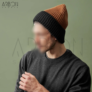 Nouveaux bonnets unisexes tendance, épais, chauds et élégants, à deux tons, côtelés, de qualité supérieure, pour les occasions décontractées et le sport. - Product Image 5