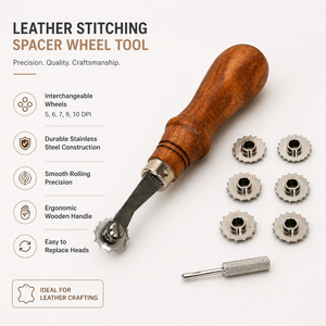 <b>Leather</b> Stitching Spacer Wheel <b>Tool</b> Set 6 Piece Adjustable Marking <b>Tool</b> | <b>Leather</b> Craft Hand <b>Tool</b> | Professional Kit India 2026 - Product Image 5