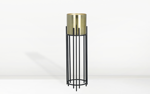 MTK New Fashion Iron Powder Coated Circular <b>Planter</b> Large Floor Vase <b>Tall</b> Modern Eco-Friendly Durable Lightweight Outdoor Wide - Product Image 1