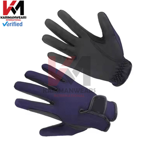 Gants d'équitation en cuir PU durable avec logo personnalisé OEM, vente en gros, sangle de poignet réglable - Product Image 3