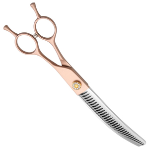 Professional Portable Luxury Simple Curved Chunker <b>Dog</b> Grooming <b>Scissors</b> Thinning Shears Stainless Steel - Product Image 5
