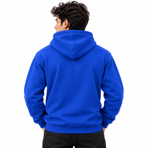 Sudaderas con capucha para hombre, 100% algodón, con texto personalizado en el pecho, diseño liso, cuello con capucha, mangas largas, estilo casual urbano. - Product Image 2