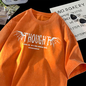 Camiseta Vintage Personalizada con Lavado Ácido para Hombre, Diseño Oversize con Cuello Redondo y Estampado Digital - Product Image 5