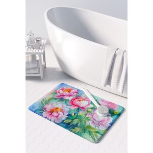 Aquarelle pivoines mousse à mémoire tapis de bain lavable en machine anti-fatigue tapis de cuisine coussin confort tapis de cuisine - Product Image 3