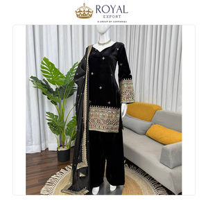 Distribuidor Mayorista que Vende Ropa Pakistaní de Excelente Calidad, Nuevo Traje Salwar de Diseñador con Bordado de Terciopelo para Mujer - Product Image 2