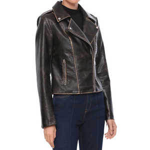 Chaqueta de cuero para mujer, estilo urbano, informal, ajustada, resistente al viento, cálida, ligera, cómoda, para uso diario - Product Image 2
