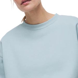 Sweat-shirt oversize pour femme, col rond, pull à manches longues en polaire avec poignets et ourlet côtelés, coupe décontractée pour un look décontracté - Product Image 3