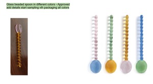 Cuillère à café en verre moderne et colorée avec long manche, capacité de 10 ml, légère, pour mélanger le thé et les desserts, idéale pour les mariages et les fêtes - Product Image 3