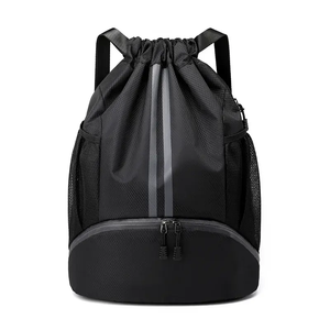Drawstring <b>Bag</b> Gym Handbag Casual Shoulder Nylon Oxford Drawstring <b>Zip</b> Sports <b>Bag</b> Custom Size - Product Image 3