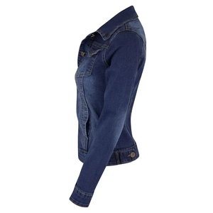 Manufacturer Casual <b>Lightweight</b> Button Woven <b>Denim</b> Jeans <b>Jacket</b> Cotton Solid Customized Size Windproof Eco-Friendly Quick Dry - Product Image 2