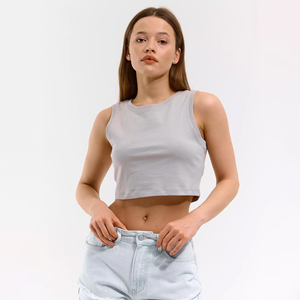 Top Corto para Mujer, Estilo Baby Tank, Moda Boutique, Verano, Vacaciones, Casual, Venta al por Mayor, Diseño de Logotipo Personalizado, Ropa Urbana - Product Image 1
