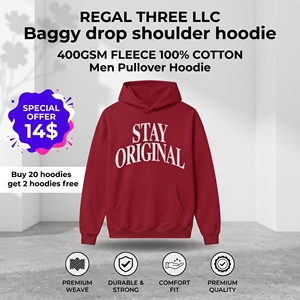 Men's Custom Cotton Fleece Hoodie Oversized Pullover <b>Sweatshirt</b> <b>Embroidery</b> Printed Casual Fashion Winter Streetwear Hoody - Product Image 1