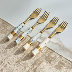 Ensemble de fourchettes en métal doré à prix de gros pour mariage et restaurant - Product Image 3