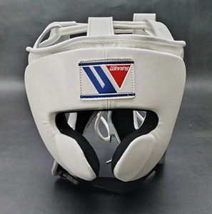 Protège-tête de boxe en cuir de vachette avec boucle réglable, équipement de protection pour adulte, entraînement professionnel, sérigraphie - Product Image 2