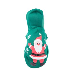Costume per Animali Domestici con Cappuccio da Babbo Natale Illuminato a LED e Mani Sollevate - Product Image 4
