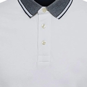 Polo de Punto de Manga Larga para Hombre, Color Sólido, Casual, con Botones, de Algodón, Corte Regular, con Bolsillo - Product Image 2