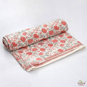 Vente chaude indien Floral main bloc imprimé 100% coton tissu tissu pour femmes vêtements rideaux artisanat sacs revêtements extérieurs - Product Image 3