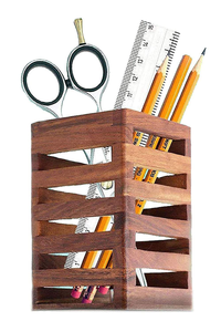 Porte-crayons écologique indien pour la maison, le bureau, accessoires de bureau, artisanat naturel - Product Image 6