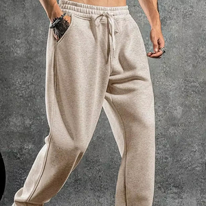 Pantalones Deportivos de Primera Calidad en Color Beige, Talla Grande, Personalizados, Lavados con Ácido, Antiarrugas, de Algodón Ecológico, Pantalones Casuales para Hombre, Invierno - Product Image 1