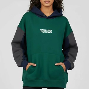 Custom Made 100% Cotton Ladies Pullover Hoodies Heavy Weight 400GSM Baggy Fit Custom DTF Printed Logo Streetwear <b>3</b> Tone OEM ODM - Product Image 2