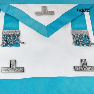 Delantal masónico personalizado de alta calidad para logotipo bordado/precio más barato al por mayor mejor Material delantales masónicos Regalia - Product Image 5