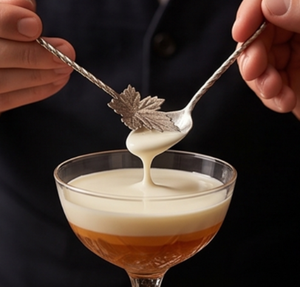 Agitateurs à cocktail en métal de style vintage avec motif feuille et dessus floral pour bar, outil élégant pour mélanger les boissons - Product Image 3