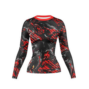 Custom Printed Anti-UV Breathable Rash Guard Direct Injection Heat-Transfer Printed MMA Rush Guard BJJ OEM Men Full <b>Sleeve</b> Quick - Product Image 1