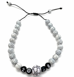 Bracelet de football 2026 Alphabet+Perles - Product Image 1