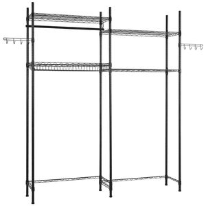 "4-Tier <b>Cloth</b> Laundry Room Drying <b>Rack</b> with Adjustable Hooks for Washers" - Product Image 6